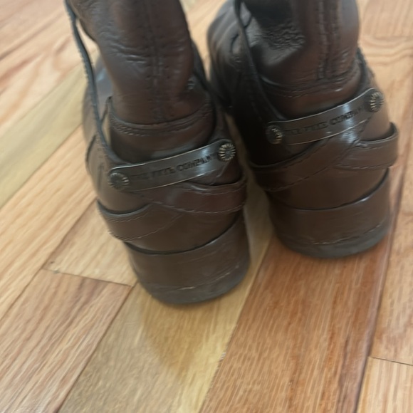 FRYE WOMENS LINDSEY PLATE TALL CHOCOLATE BROWN LEATHER RIDING BOOTS SIZE 8.5 - Picture 7 of 8